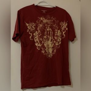 Red urban behaviour grunge t-shirt